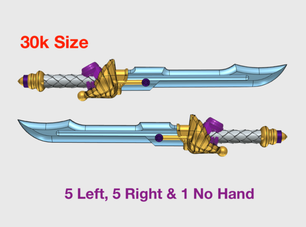 11x Energy Sword : Charnbal (30k Size) in Tan Fine Detail Plastic