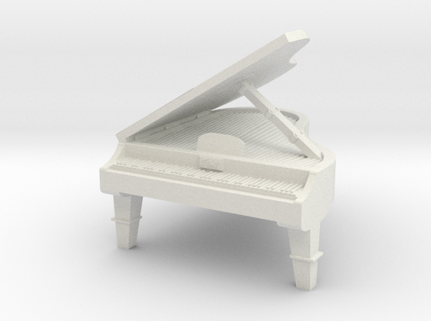 Grand Piano 1:24 Scale in White Natural Versatile Plastic