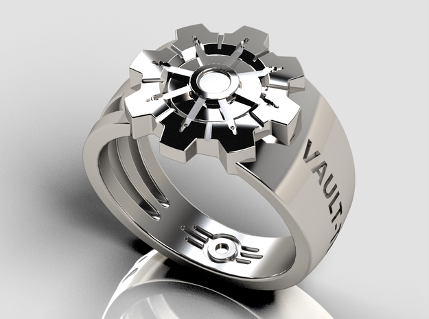 Vault-Tec Ring (Fallout) in Polished Silver: 10 / 61.5