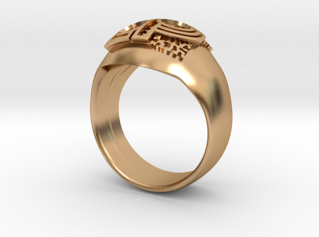 Earth-Trisolaris Organization Ring (US11) in Polished Bronze
