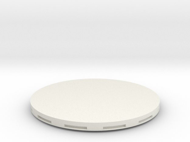 The Invaders - UFO Lid in White Natural Versatile Plastic