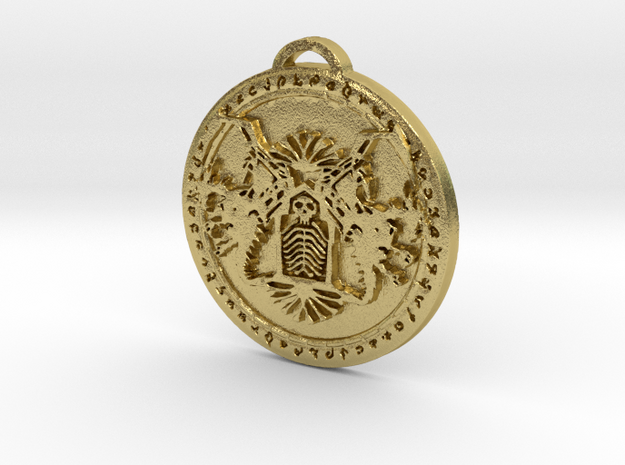 Death Knight Class Medallion in Natural Brass