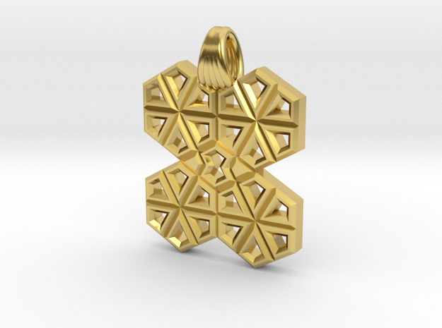 Hexatiling in Polished Brass