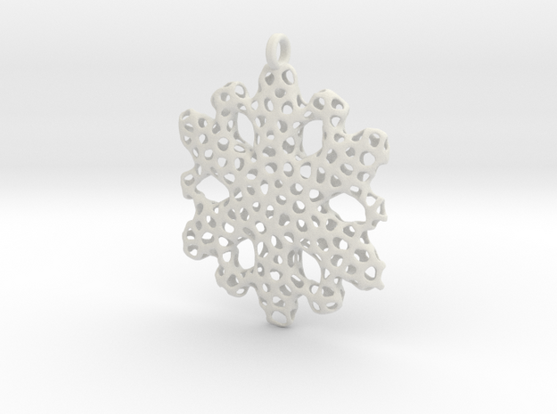 Snowflake Ornament - La Mer in White Natural Versatile Plastic