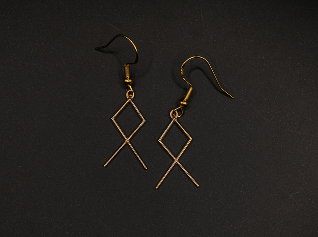 Runish Fish I - Drop Earrings in Natural Bronze