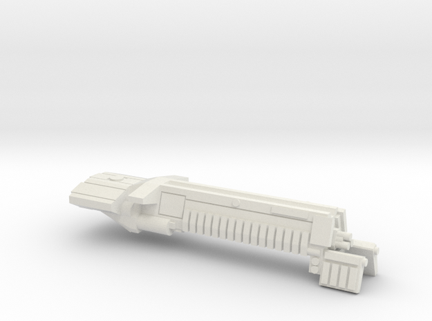 Fleet Scale Series 1: Terran Battleship in White Natural Versatile Plastic