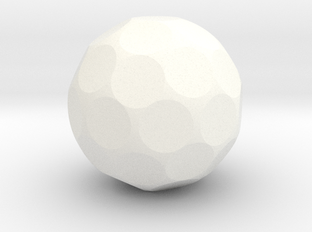 Blank D42 Sphere Dice in White Processed Versatile Plastic