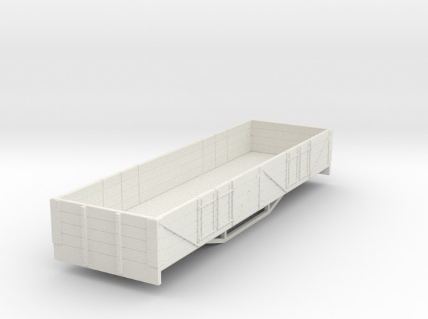 OO9 boige 4 plank open wagon  in White Natural Versatile Plastic