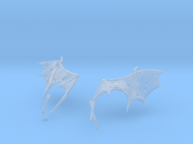 Ragged Monster Wings in Smooth Fine Detail Plastic
