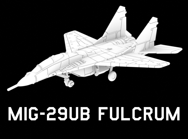 MiG-29UB Fulcrum (Clean) in White Natural Versatile Plastic: 1:220 - Z