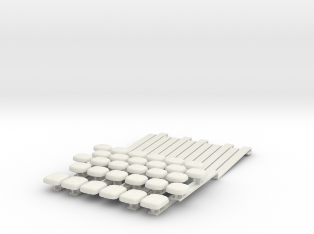 Upright piano whole tone keyboard adaptor in White Natural Versatile Plastic