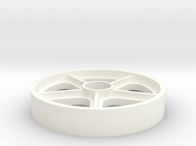 45 RPM Adaptor - Skyway BMX Mag Wheel in White Processed Versatile Plastic