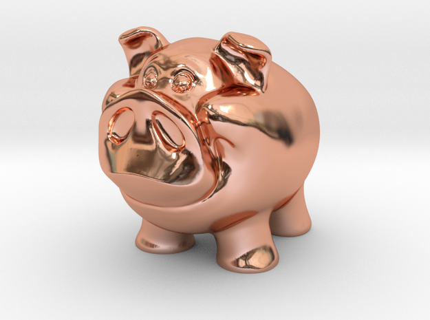 The Great Piggy Bank Adventure in Polished Copper: Small