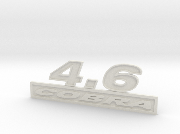 46-COBRA Fender Emblem in White Natural Versatile Plastic