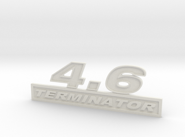 46-TERMINATOR Fender Emblem in White Natural Versatile Plastic