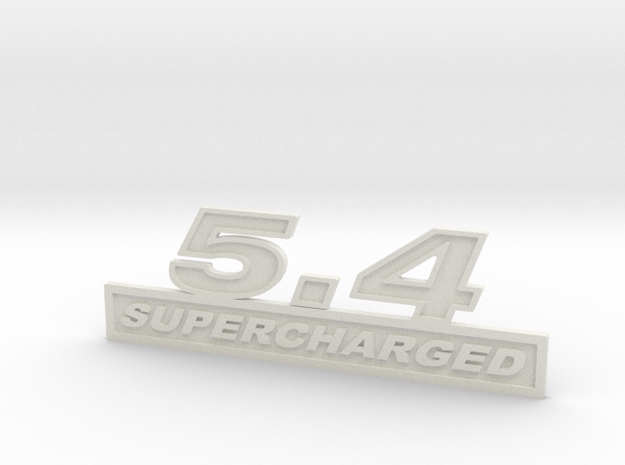 54-SUPERCHARGED Fender Emblems in White Natural Versatile Plastic