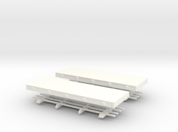 HOn30 20ft flat  x2 in White Processed Versatile Plastic