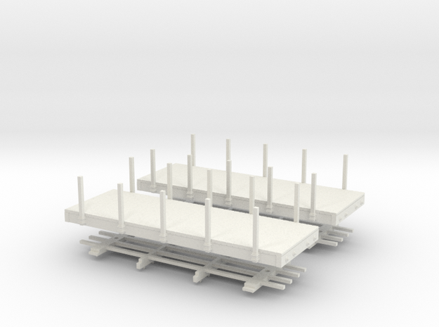 HOn30 20ft flat with stakes x2 in White Natural Versatile Plastic