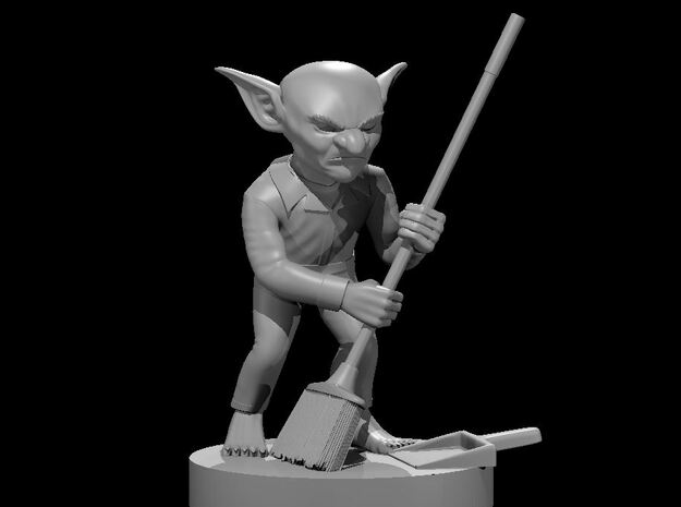 Goblin Janitor in Clear Ultra Fine Detail Plastic