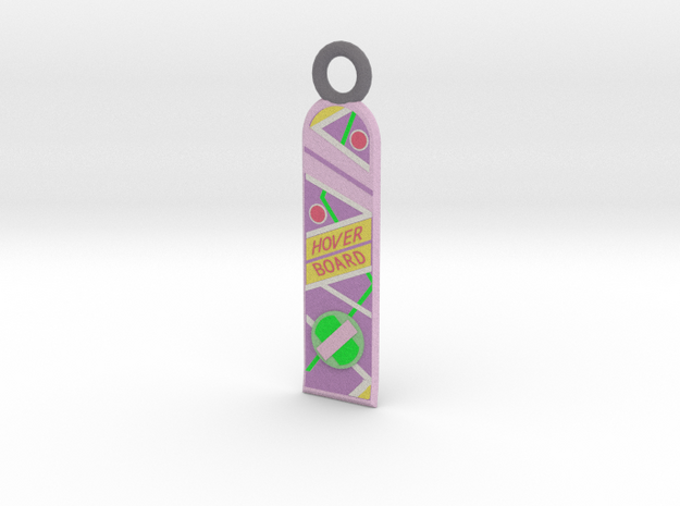 Hover Board Keyring Pendant  in Natural Full Color Nylon 12 (MJF)
