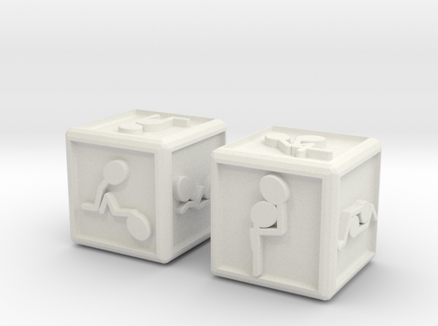 sensual dice in White Natural Versatile Plastic