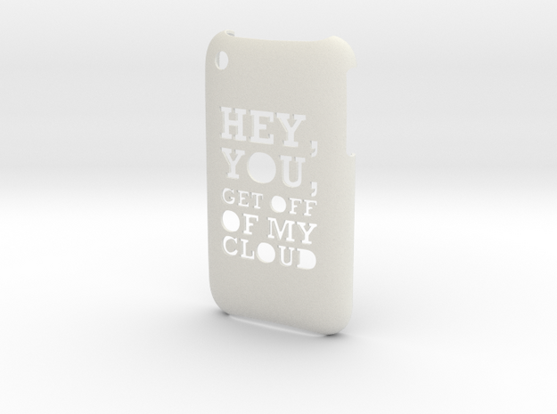 'Cloud' iPhone 3GS Cover in White Natural Versatile Plastic
