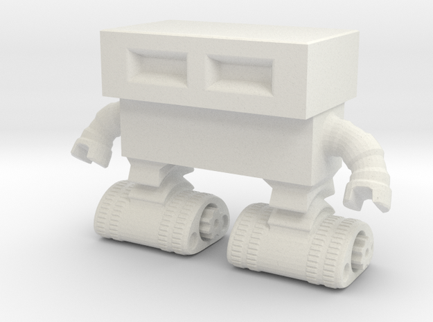 Tread Bot 0020 revised in White Natural Versatile Plastic