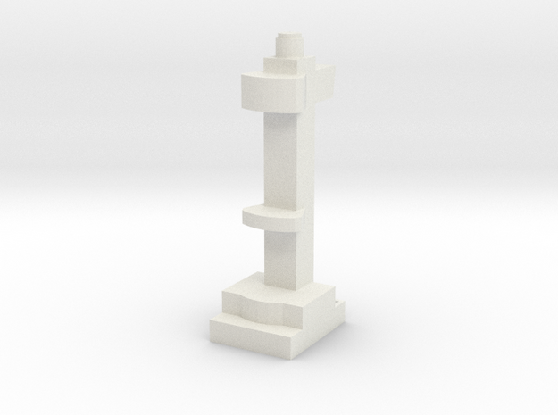 1:400 New York JFK Tower in White Natural Versatile Plastic