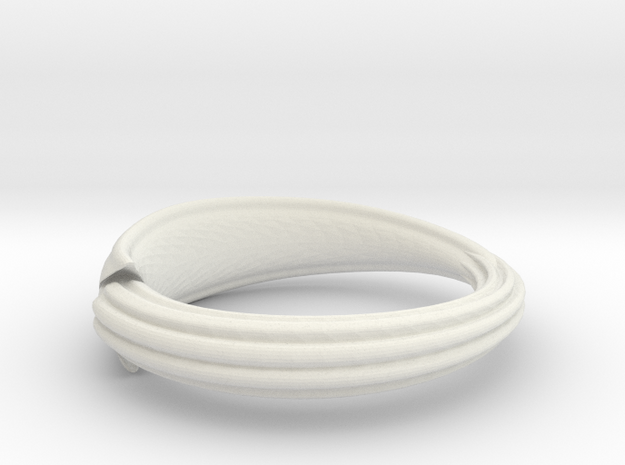 Squid ring in White Natural Versatile Plastic