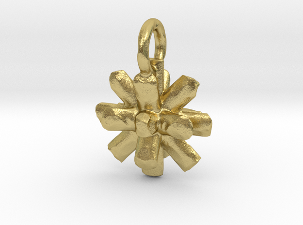 The Star of Happiness Pendant in Natural Brass: Small