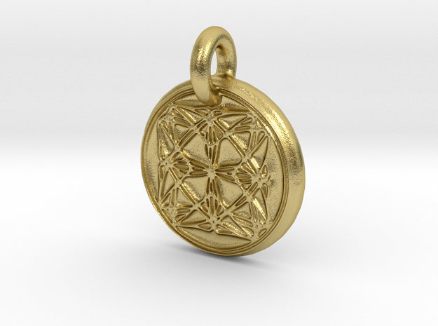 The eight infinity Pendant in Natural Brass: Medium