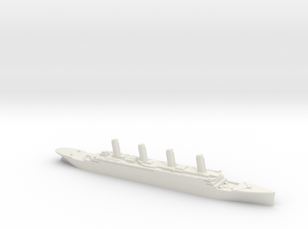 Titanic 1:3000 in White Natural Versatile Plastic