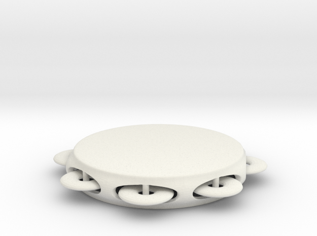 Minimum tambourine in White Natural Versatile Plastic