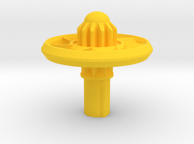 Turbine Ball in Yellow Processed Versatile Plastic