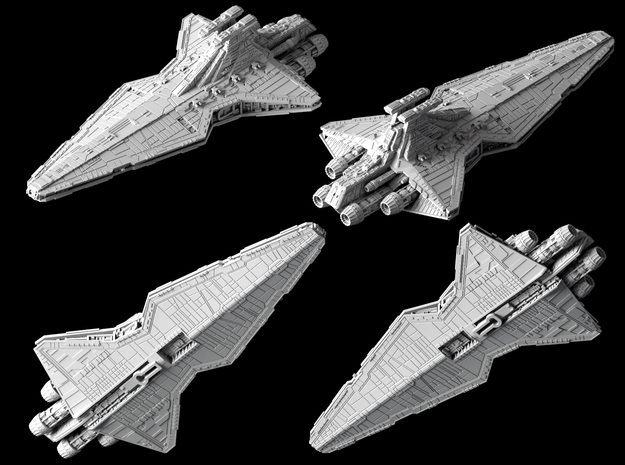 (Armada) Venator Star Destroyer in White Natural Versatile Plastic