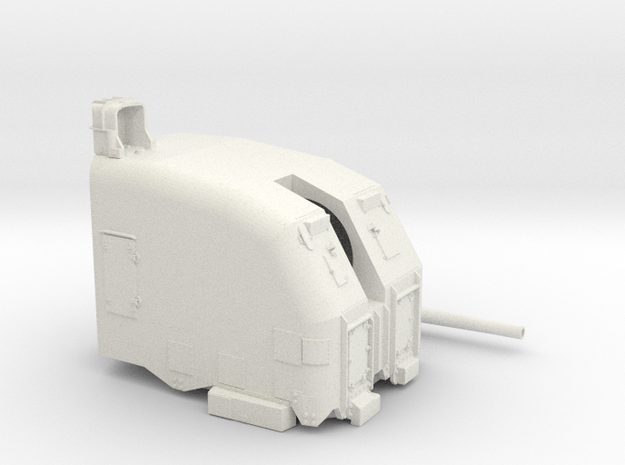 1/35 5"/38 Mk.30 Mount, Double Knuckle, late in White Natural Versatile Plastic