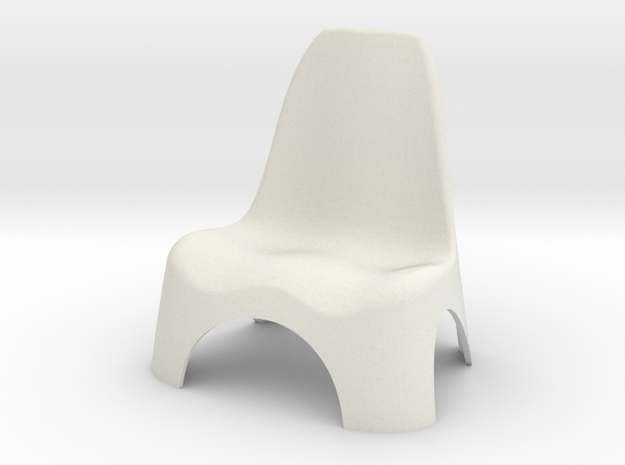 Garden Chair 1/10 in White Natural Versatile Plastic