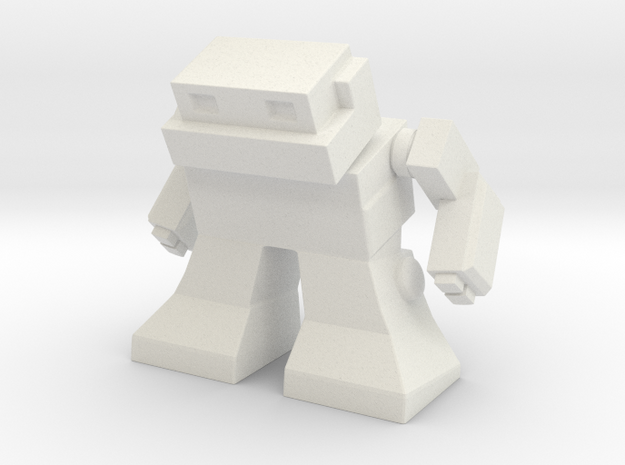 Robot 0041 Mech Bot v2 1.75" tall in White Natural Versatile Plastic