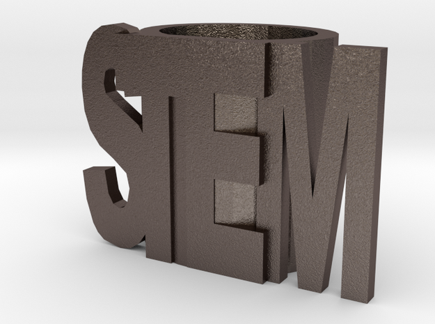 Stem Slide Optimized For Metal in Polished Bronzed Silver Steel