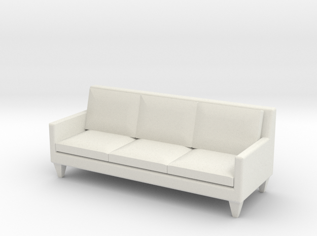 1:24 Contemporary Sofa in White Natural Versatile Plastic