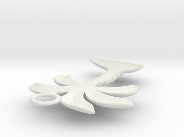 Palm Tree Pendant in White Natural Versatile Plastic