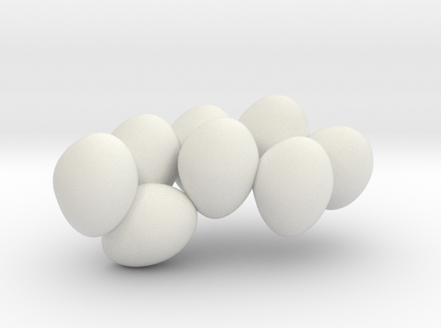  HYLONOMUS 7cm 2/2 (only eggs) in White Natural Versatile Plastic