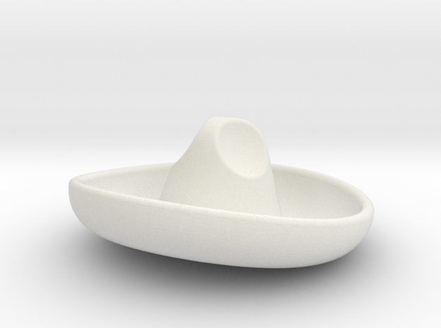 sombrero2 in White Natural Versatile Plastic