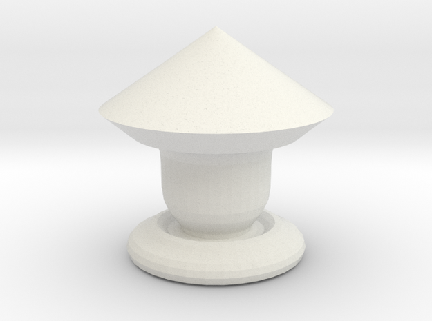 Chess Piece -Knight  in White Natural Versatile Plastic