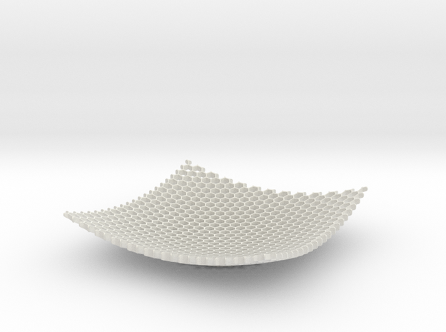 Large Honeycomb Fruit Bowl Key tidy in White Natural Versatile Plastic