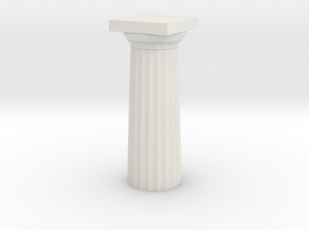 Parthenon Column Top (Hollow) 1:100 in White Natural Versatile Plastic