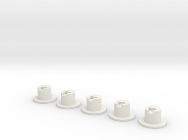 NL901 - LED socket 3mm set (H0) in White Natural Versatile Plastic