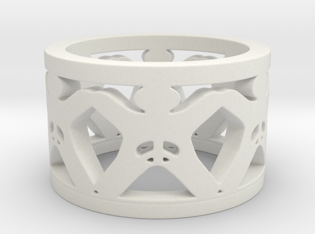 Intactivist Ring Size 7 in White Natural Versatile Plastic