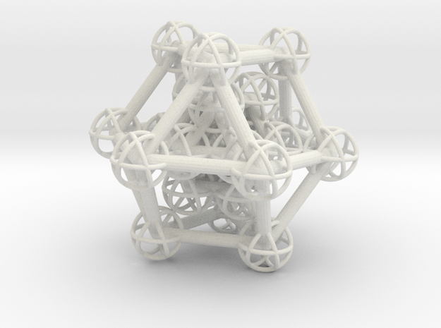 Hyper Cuboctahedron study in White Natural Versatile Plastic
