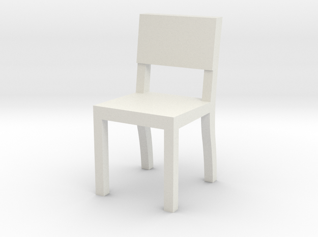 1:48 chair3 in White Natural Versatile Plastic